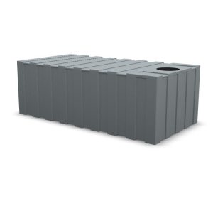 2000L under deck water tank - gull grey