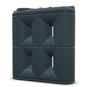 2000L Slimline Water Tank - Tall - Metal Grey